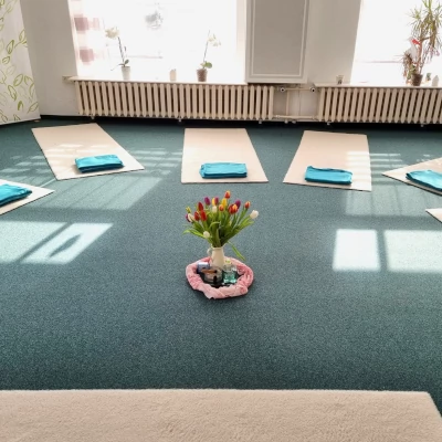 Yoga-Raum mit Yoga-Matten